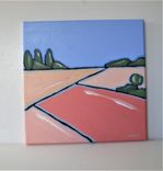 Acrylic Landscape Painting, 12" X 12", Original Abstract, Pastel Landscape Art Canvas, Brooke Howie 1 small