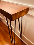 Reclaimed Wood Sofa Table - Console Table - Entry Table - Mid-Century Modern With Hairpin Legs 3 small
