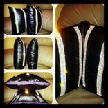 Glamourous Black Diamond Throw Pillows 2 small