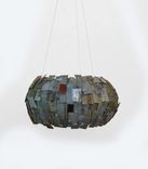 Wine Barrel Ring Chandelier - Satellite - Made From Retired California Wine Barrel Rings 2 small