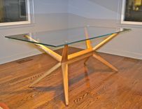 Dining Room Set - Ash, Glass, And Webbing 2 small