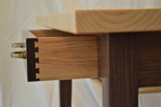 Writing Desk Of Black Walnut And Knotty Pine 3 small