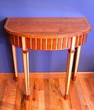 Fluted Demilune Table Of Cherry And Maple 1 small