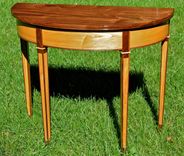 Demilune Hall / End Table Of Ash And Black Walnut 2 small