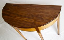 Demilune Hall / End Table Of Ash And Black Walnut 4 small