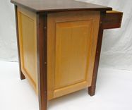 Black Walnut And Maple Nightstand With Raised Panels 2 small