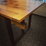 Heavy Duty Conference Table, Reclaimed Wood And Steel 1 small