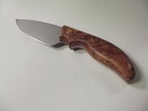 Cherry Burl  Drop Point Knife 3 small