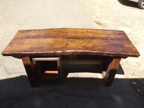 Natural Edge Oak Slab Top Desk 4 small