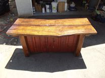 Natural Edge Oak Slab Top Desk 6 small