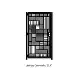 Decorative Steel Gate - Crisscross Steel Gate - Steel Art Panel - Custom Gate 3 small