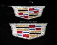Cadillac Crystallized Car Emblem Bling Genuine European Crystals Bedazzled 5 small