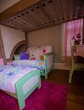 Girl's Twin Loft  / Bunk Bed With Stairs, Futon And Desk 3 small