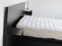 Modern Espresso Bed With Storage 2 small