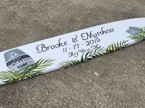 Tropical Wedding Decor. Beach Wedding Sign Surfboard. Gift For Couple Christmas 1 small
