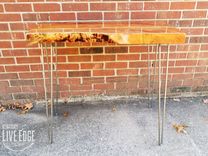 Live Edge Desk- Fijian Mahogany- Side Table- End Table- Console Table- Foyer Table- Laptop Desk 4 small