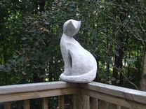 Garden Sculpture - Modern Cat 1 small