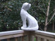 Garden Sculpture - Modern Cat 3 small