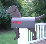 Brown Dog Mailbox Art (Chesapeake Bay Retriever) 1 small