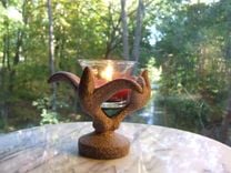 Votive Candle Holder/Individually Cast 3 small