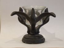 Votive Candle Holder/Hand Carved 2 small