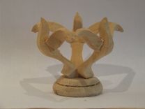 Votive Candle Holder/Hand Carved 3 small
