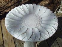 Garden Sculpture - Summer Flower Birdbath 2 small