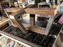 Salvaged Bowling Lane Coffee Table 4 small