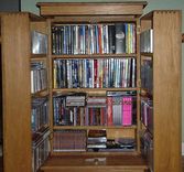 Solid Oak Cd/Video Cabinet 2 small