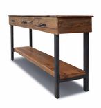 Reclaimed Oak Industrial Dining Console 5 small