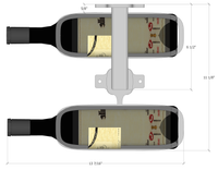 (Floor To Wall / Pillar Series) Double Bottle Label Facing Wine Display 4 small