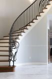 Staircase Railings. Art Nouveau Custom Metal Railing. 2 small