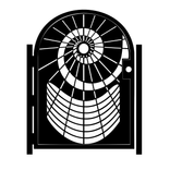Decorative Steel Garden Gate - Fibonacci Gate - Geometric Steel Panel - Handmade 2 small