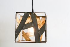 Wine Barrel Ring Pendant Light - Kubo Mini - Made From Retired California Wine Barrel Rings 4 small