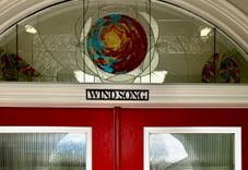 Stained Glass Transom Window - Wind Song 4 small