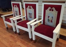 Altar Chairs With Needlepoint And Cushions 4 small