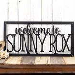 Personalized Rectangular Metal Welcome House Name Sign 1 small
