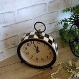 Courtly Clock Hand Painted Checks Decor Checkered Clock 2 small