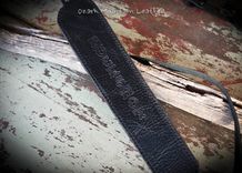 Custom Black Leather Rifle Sling Or Gun Sling With Name Or Initials 3 small