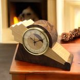 Art Deco Styled Clock With Wood Dial 1 small
