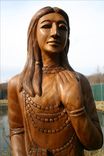 Wood Sculpture Tobacco Indian Advertising Statue Mascot Bronze & Carved Wood 10 small