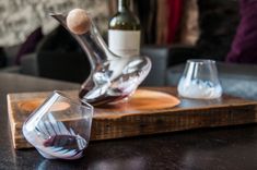 White Speckle Tad Twosome Decanter On Barn Wood 3 small