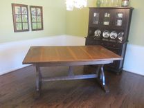 Dutch Pullout Extension Table On Trestle Base 6 small