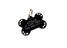 Round Crystallized Personalized Dog Tag Genuine European Crystals Bedazzled 2 small