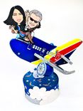 Pilot Airplane Cake Topper, Milestone Aviator, Pilot, Flight Attendant Birthday Cake Topper 4 small