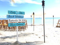 Wood Nautical Directional Signs, Shoes Optional, Personalized Wedding Sign 2 small