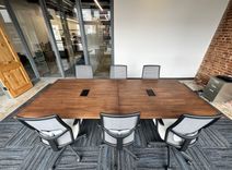 Large Industrial Conference Table 10ft Beechwood 4 small