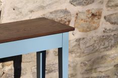 Cherry Sofa Table With Milk Painted Base And Charcoal Top 2 small