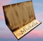 Wood Book Rest | Personalized Wood Night Stand Book Page Holder | Drink Holder 3 small