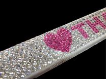 Custom Crystallized Car License Plate Frame Bling Genuine European Crystals Bedazzled 2 small